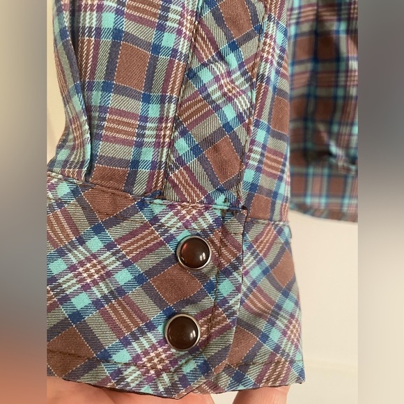 Paul & Joe x Target Plaid Long Sleeve Shirt. Pre-Owned. - Picture 4 of 6